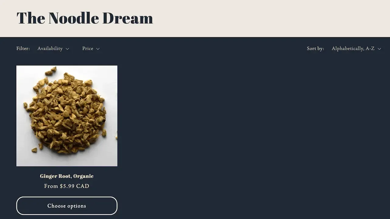Shopify autogenerated tag page example